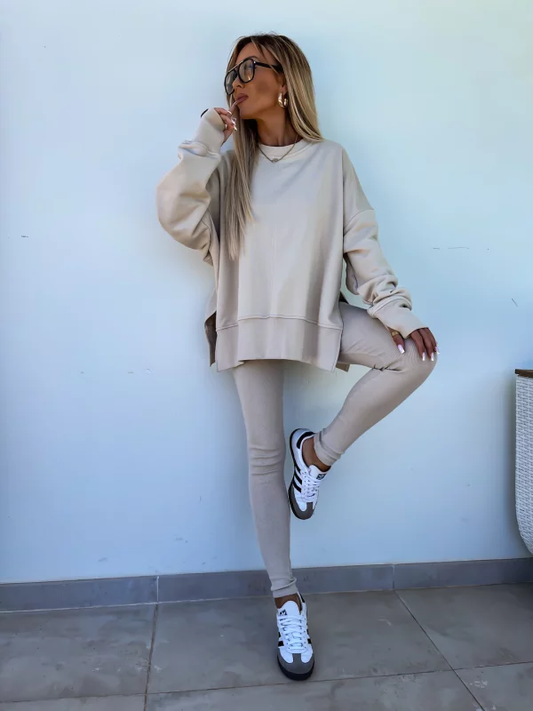 Dilara | Comfortabele en Casual Set - Luxe Nova S / Beige Luxe Nova Sets