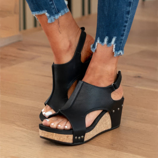 Manon| Orthopedische Leren Sandalen - Luxe Nova Zwart / 36 Luxe Nova schoen