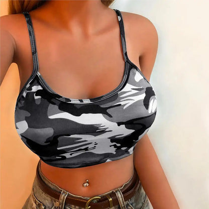 Bridget | Camouflage Crop Top - Luxe Nova Grijs / S Luxe Nova T-shirt