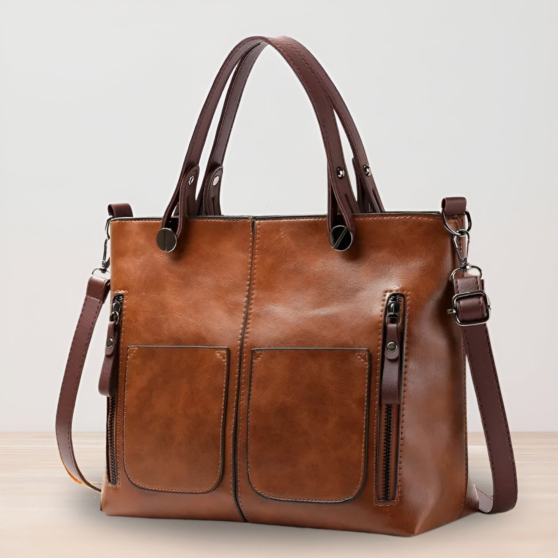 Anika | Leren Schoudertas - Luxe Nova Bruin Luxe Nova tas