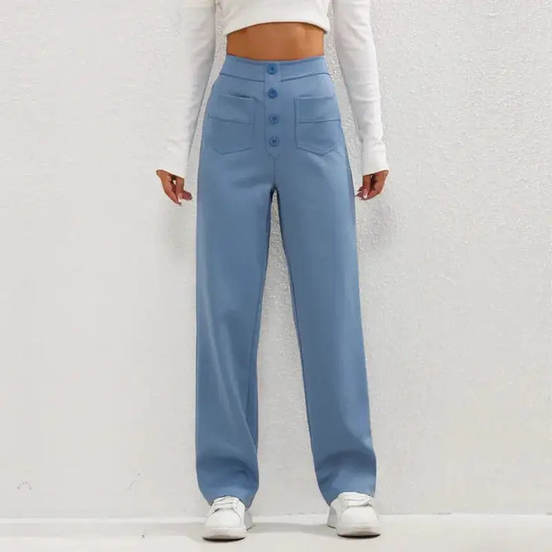 Anouk | High-Waist broek - Luxe Nova Blauw / XXL Luxe Nova broek