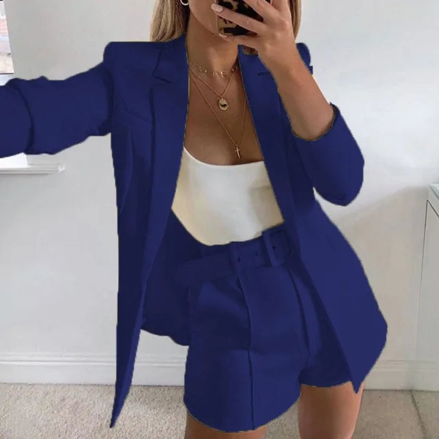 Sara | Cardigan en shorts - Luxe Nova Donker blauw / S Luxe Nova