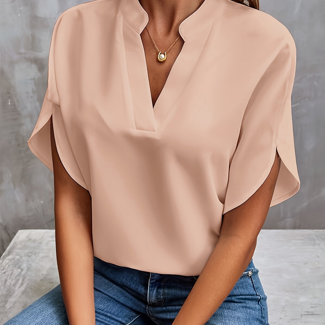 Ariane | Elegante Blouse - Luxe Nova Abrikoos / S Luxe Nova Blouses & Shirts