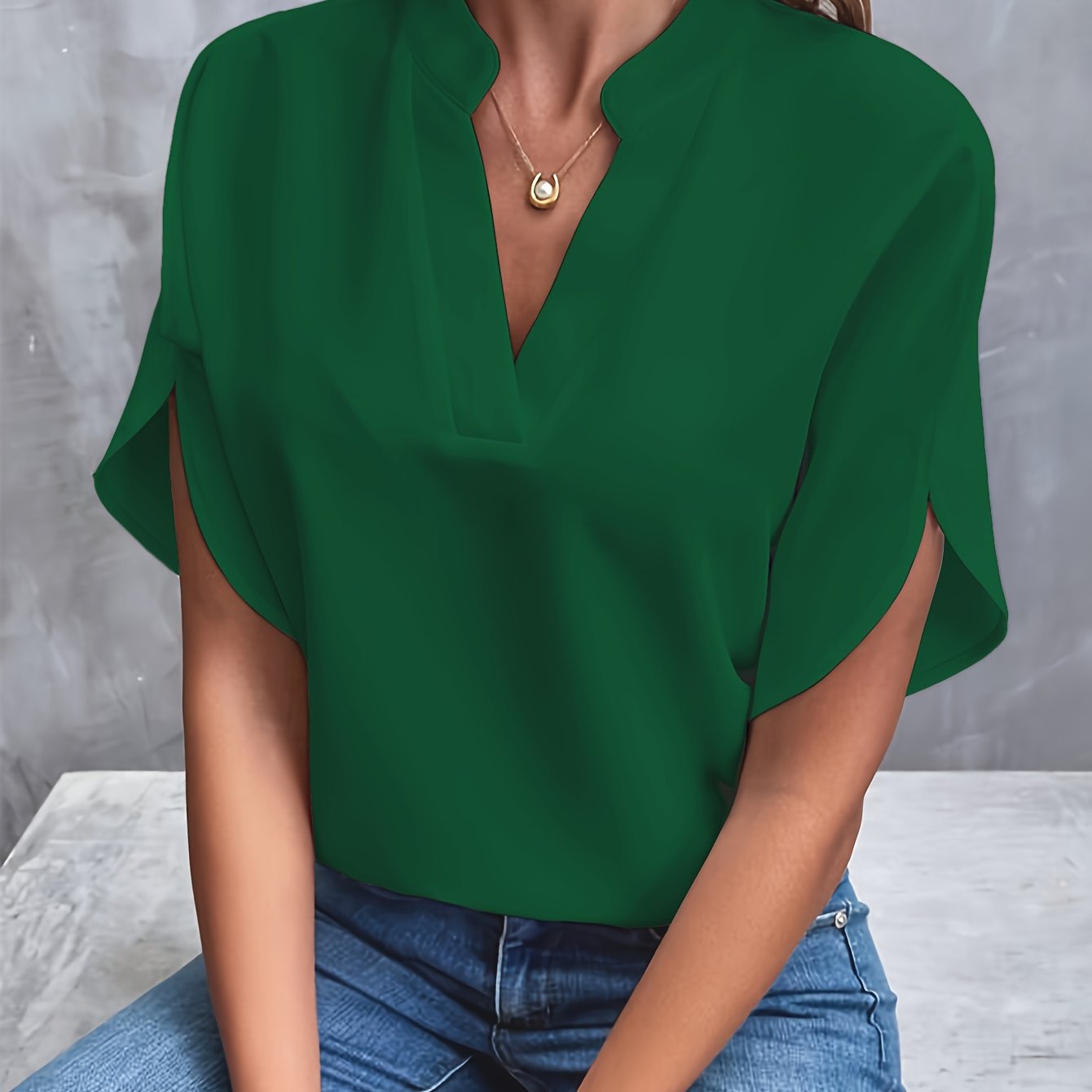 Ariane | Elegante Blouse - Luxe Nova Groen / S Luxe Nova Blouses & Shirts