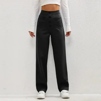 Anouk | High-Waist broek - Luxe Nova Zwart / M Luxe Nova broek