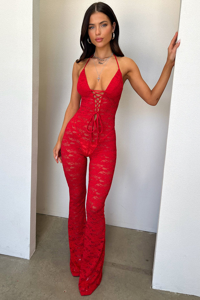 ALYA | JUMPSUIT - Luxe Nova Rood / S Luxe Nova Jumpsuit