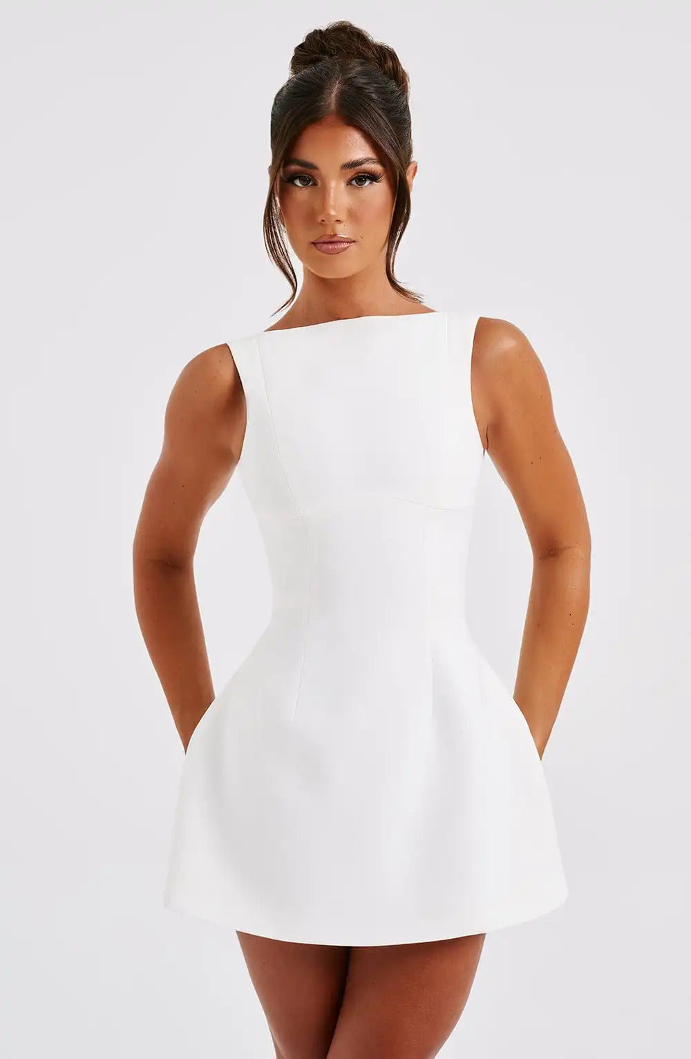 Celine | Mini Dress - Luxe Nova Wit / XS Luxe Nova Jurken